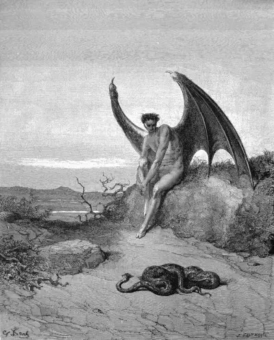 Lucifer in Paradise Lost Gustave Dore